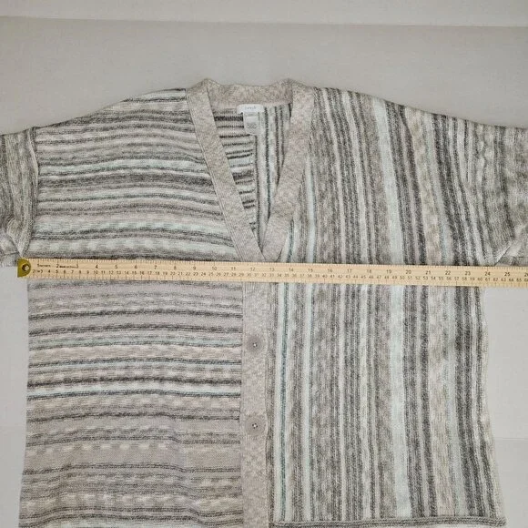 Pure Jill Size Medium Sweater Cardigan Lagenlook Boxy - Picture 5 of 7